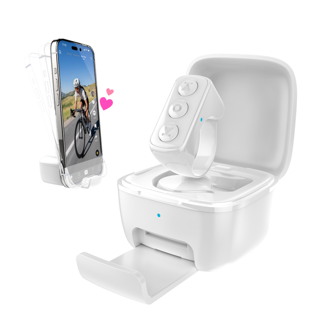 Controle Remoto de Anel de Rolagem TikTok para Kindle, Virador de Página de APP, Gravação de Vídeo Selfie, Compatível com iOS Android com Suporte para Celular