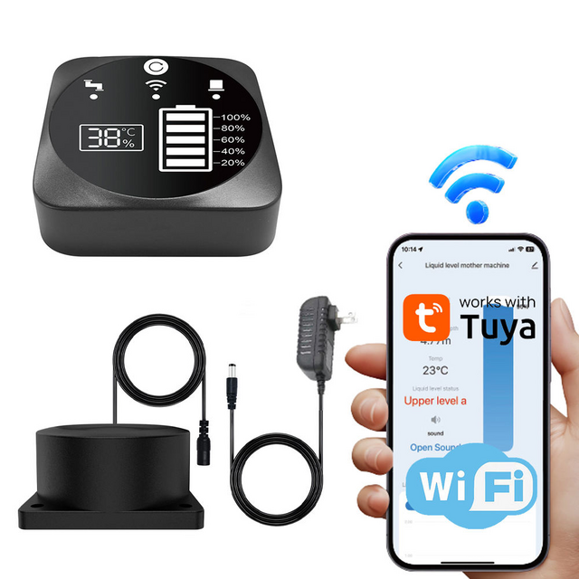 Kit Monitor de Nivel de Líquido Ultrasónico WiFi Tuya a Prueba de Agua IP66, Distancia Larga de 5 Metros, Adaptador de Corriente Enchufe UE/Reino Unido/AU for sale at factory direct price