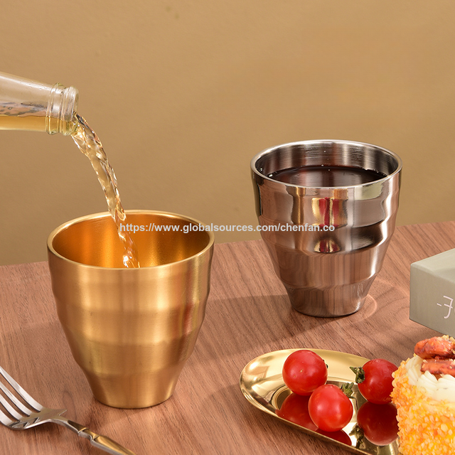 Tasses Empilables Isolées à Double Paroi en Acier Inoxydable 304, Tumblers Incassables et Antichocs pour Café, Bière, Voyage, Camping, Maison for sale at factory direct price