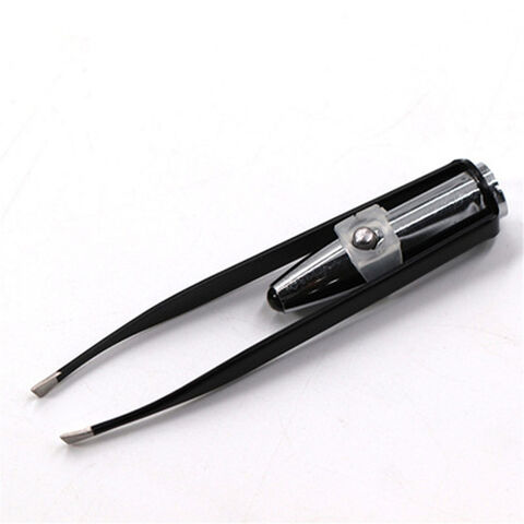 ملقط حواجب عالي الجودة من الفولاذ المقاوم للصدأ مع ضوء LED JX for sale at factory direct price