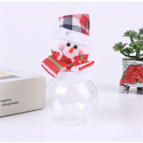 Nouveau Pot à Bonbons en Plastique de Noël avec Poupée en Tissu, Boîte à Bonbons JX for sale at factory direct price