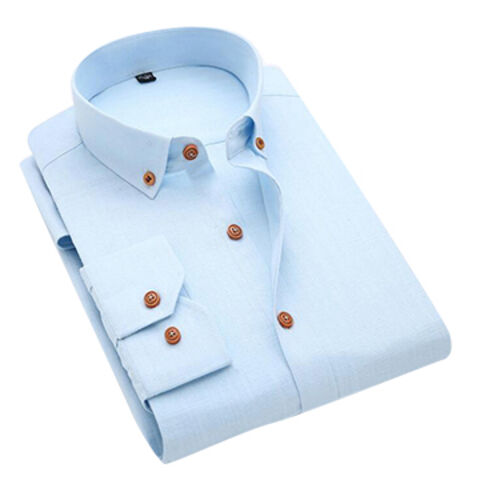 Camisa Casual de Manga Longa Masculina, Disponível em Várias Cores e Tamanhos - JX