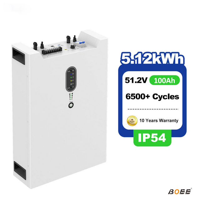 Sistema de Armazenamento de Bateria Solar 5.12kWh para Uso Residencial, Suporte Híbrido à Rede, Tecnologia de Venda para a Rede, LiFePO4, Comunicação CAN for sale at factory direct price