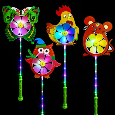 Flashing Light Up LED glowing Windmill JX