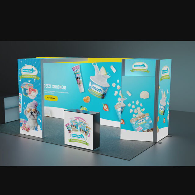 Doppelseitige Kompaktlager-Messestand mit 100 mm Aluminiumprofil for sale at factory direct price