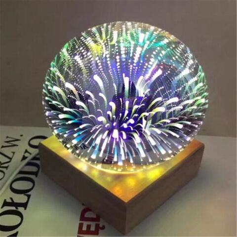 مصباح ليلي LED سحري بغطاء زجاجي ثلاثي الأبعاد لجانب السرير for sale at factory direct price
