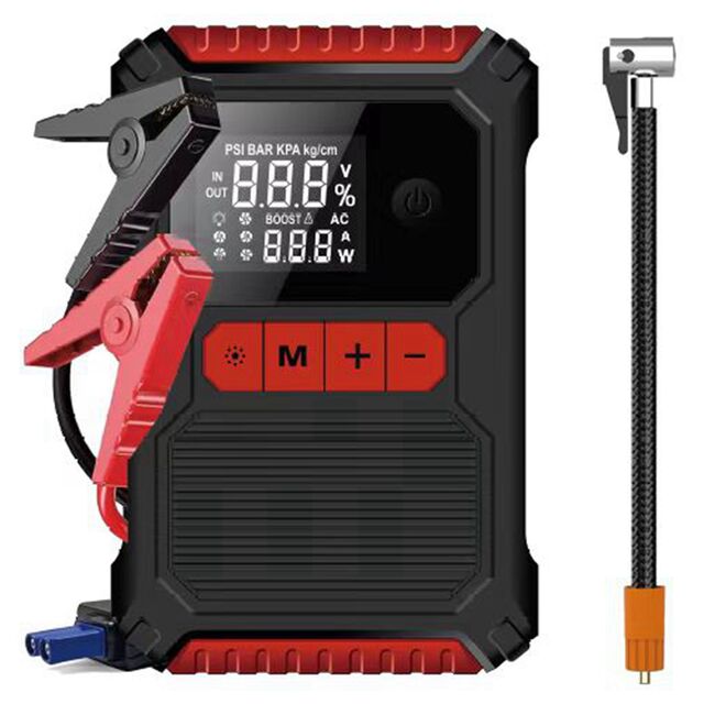 Kit de Démarrage Lithium Polyvalent 20000mAh avec Pompe à Air, Lumière LED et Batterie Externe USB - Application Universelle pour Urgences Automobiles