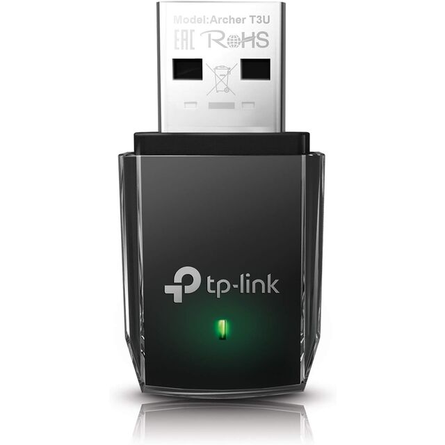 Adaptador Wi-Fi USB 1200Mbps de Alta Velocidade, Dongle de Rede Sem Fio Compatível com ROHS para Laptop e Desktop