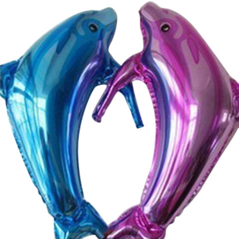 Glänzende Delfin Mylar Folienballons aus Aluminium für den Großhandel, Formen und Größen willkommen JX