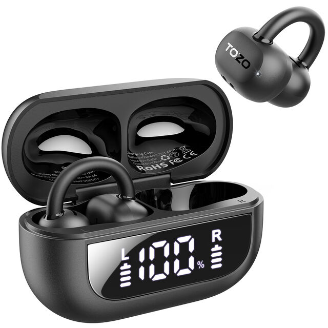 Casque sans fil léger et confortable TOZO OpenRhyme à clip d'oreille ouverte