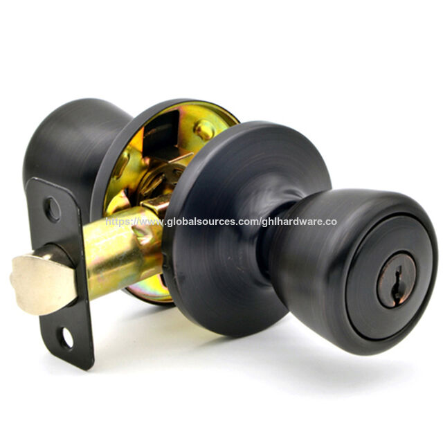 Prix d'Usine en Gros Serrure Bouton Tulipe Noir Mat à Axe Demi-lune pour Fonction d'Entrée