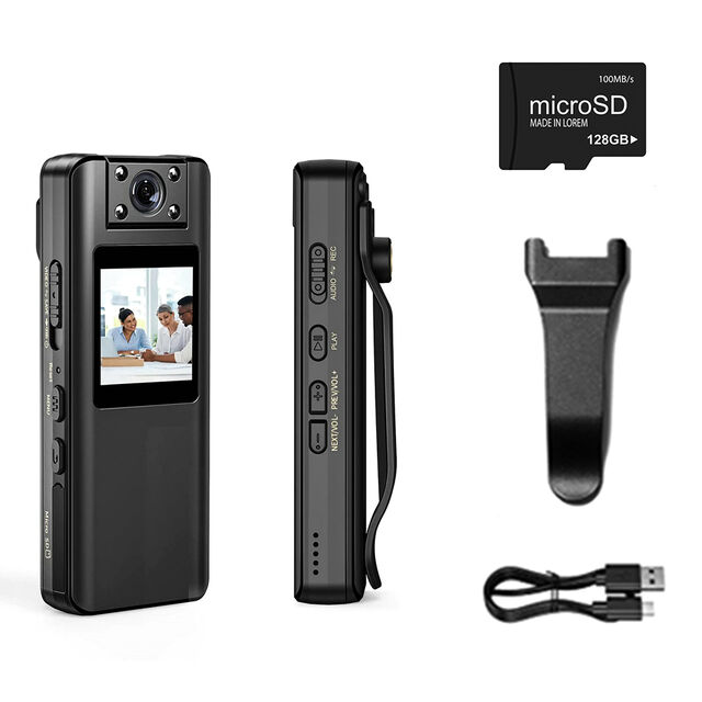 Cámara Corporal Mini Vandlion A22, Batería 2200mAh, Grabación Larga Duración FHD 1080P, Cámara Corporal con Detección de Movimiento y Visión Nocturna