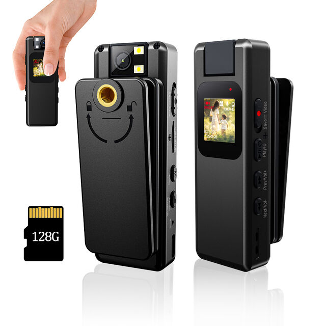 Mini Cámara Vandlion A57 HD 1080P con Detección de Movimiento, Grabadora de Voz, Batería Grande de 1000mAh, Videocámaras Deportivas DV
