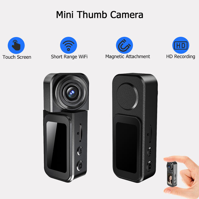 Mini Caméra Sport Vandlion A75 4K Écran Tactile WiFi pour Prises de Vue POV, Aimant Puissant, Convient pour la Randonnée et le Vélo
