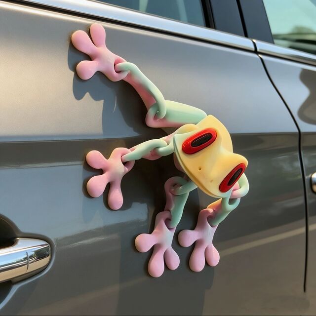 Autocollant de réfrigérateur imprimé en 3D, grenouille magnétique, ornement mobile, jouet lumineux for sale at factory direct price