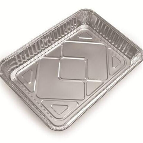 Molde Rectangular de Aluminio para Tarta Completa, Bandeja de Papel de Aluminio para Alimentos