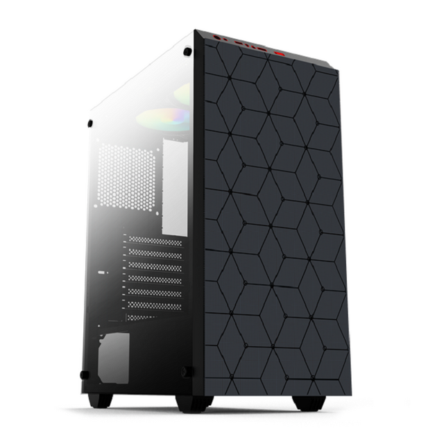 ATX Gaming PC Case,Tempered Glass Side, Dual HDD/SSD, Multi-Fan Support for sale at factory direct price