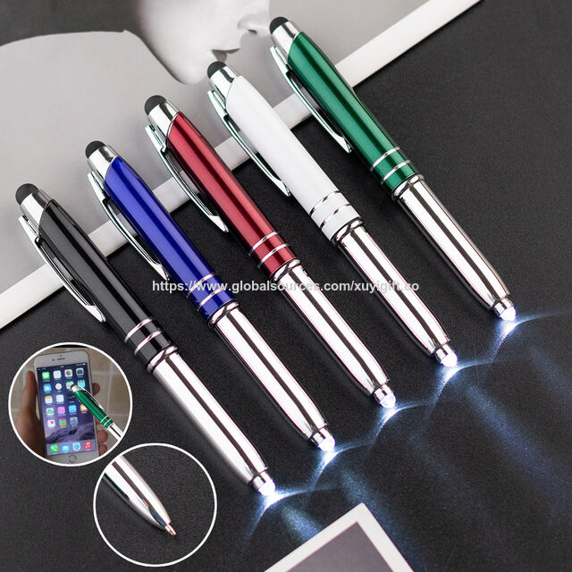 Venta al por mayor Lápiz Óptico Capacitivo LED Profesional Metálico Premium para Regalo Promocional de Oficina de Negocios Creativo LED for sale at factory direct price