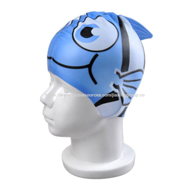 Bonnet de bain en silicone personnalisé Nemo pour enfants, commandes OEM bienvenues JX for sale at factory direct price