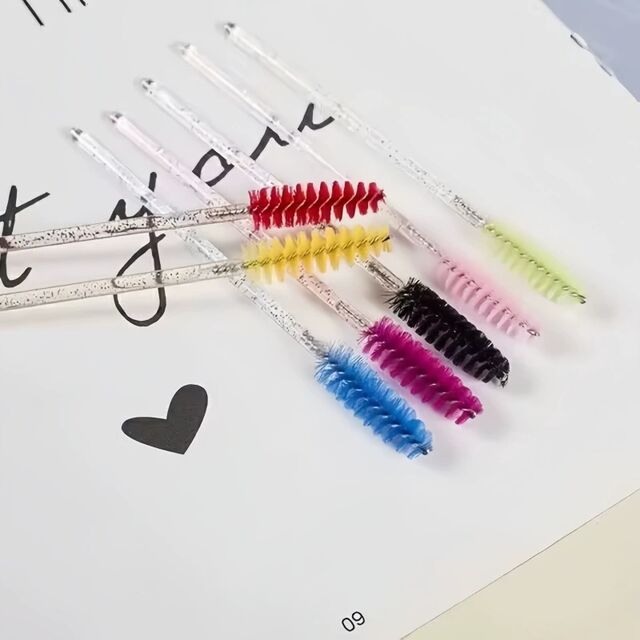 Brosse Spirale pour Cils, Tige Solide en Cristal, Peigne à Cils, Outil de Beauté pour Cils