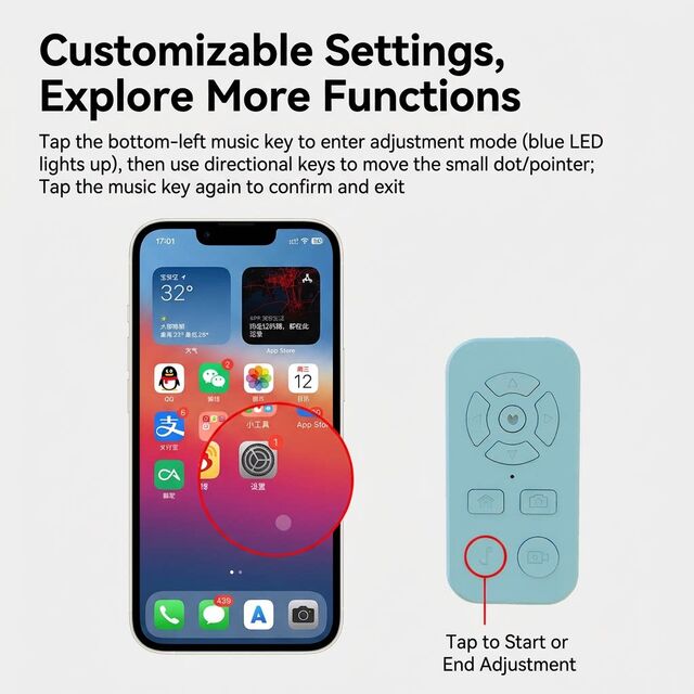 Remote Bluetooth Multifungsi Cerdas untuk Pembuatan Video TikTok