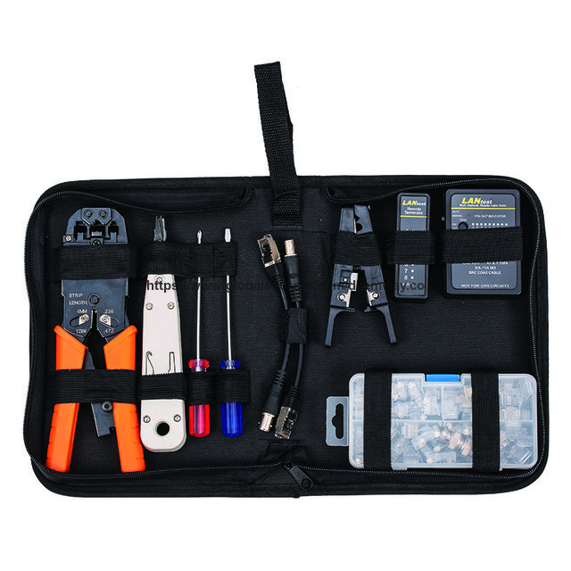Professional Network Repair Tools Set LAN Cable Tester for RJ45/RJ11/RJ12 Network Cable Tester Kit for sale at factory direct price
