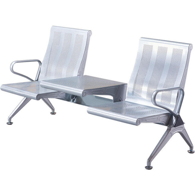 Silla de Espera Pública de Diseño Moderno Engrosada con Respaldo Alto, Silla de Fila de 2/3/4 Plazas con Mesa de Té para Descanso de Tazas for sale at factory direct price