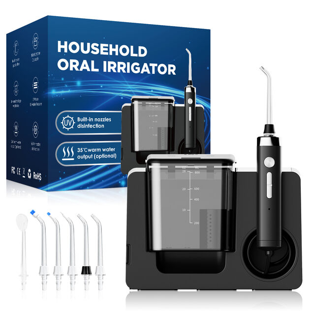 Irrigateur Buccal de Comptoir Haute Performance Abrite LP233, Réservoir 800ml, Chauffant Plug-in, Multi-Buses, IPX4, Modes Multiples