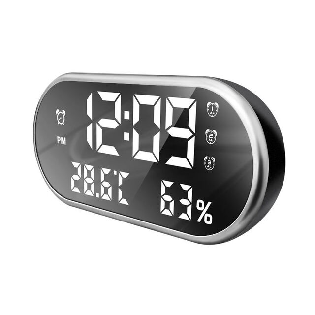 Reloj Despertador Vintage Blanco de Metal Cuadrado para Mesa con Pantalla de Agujas, Reloj de Escritorio y Estante para Sala de Estar, Oficina, Dormitorio