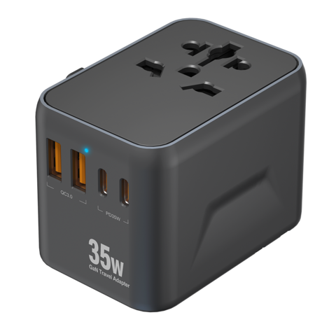 محول سفر بسعر المصنع مع 2 USB + 2 Type-C GaN 35W للهاتف المحمول for sale at factory direct price