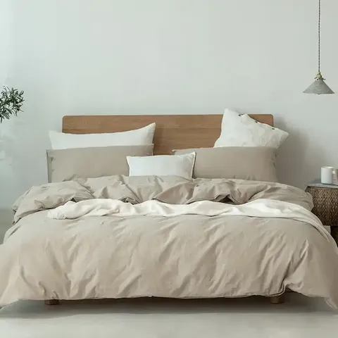 Juego de Ropa de Cama Moderno y Sencillo de Algodón Lavado 100% - Incluye Funda Nórdica y Fundas de Almohada (3 Piezas) para Hotel y Hogar JX for sale at factory direct price