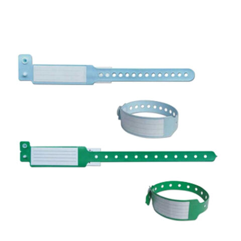 Easy-to-Use Non-Toxic PVC Film Medical ID Wristbands for sale at factory direct price