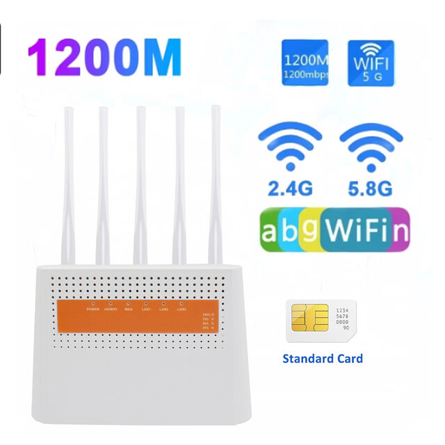 1200Mbps 4G Wireless Router LTE Router Double WiFi Router with Backup Battery for sale at factory direct price
