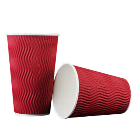 Envases para vasos de café desechables de papel de 12 oz/16 oz para llevar for sale at factory direct price