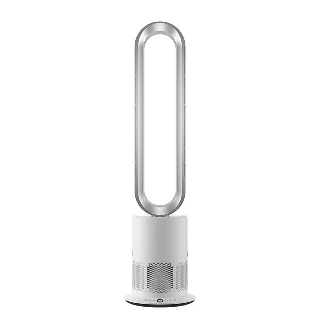 Ventilador de Chão Portátil de 103 cm com Purificador de Ar, Filtro HEPA, Motor DC sem Lâminas e Materiais ABS