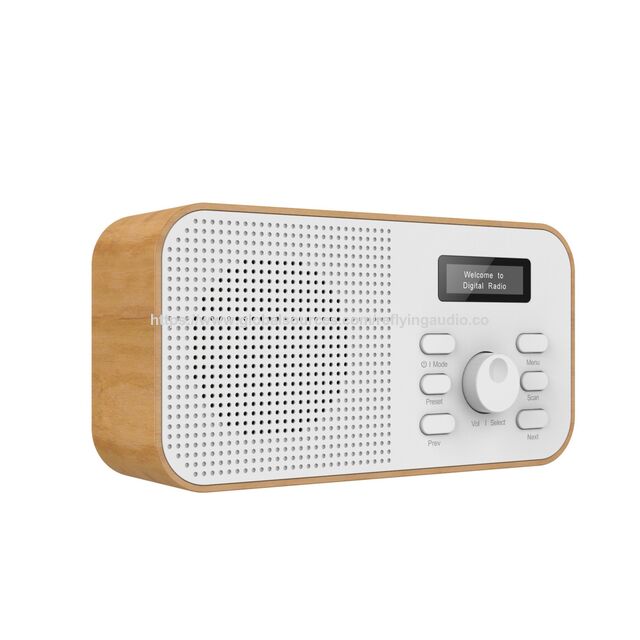 Rádio DAB+/FM Multifuncional de Venda Quente no Atacado com Soquete para Fone de Ouvido de 3.5mm, Rádio DAB com Alarme Duplo e Bateria