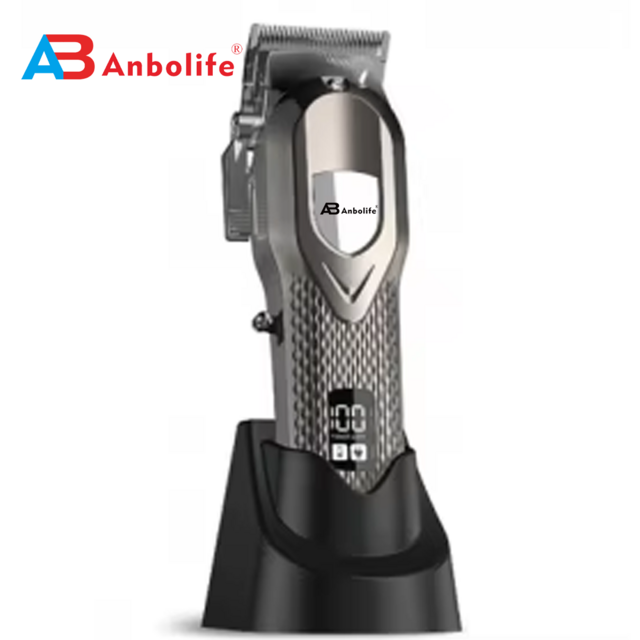 Anbolife Kabelloser Elektrischer Bartschneider 859 aus Edelstahl mit USB-Aufladung, einstellbarer Längen und LCD-Anzeige für den Heimgebrauch for sale at factory direct price