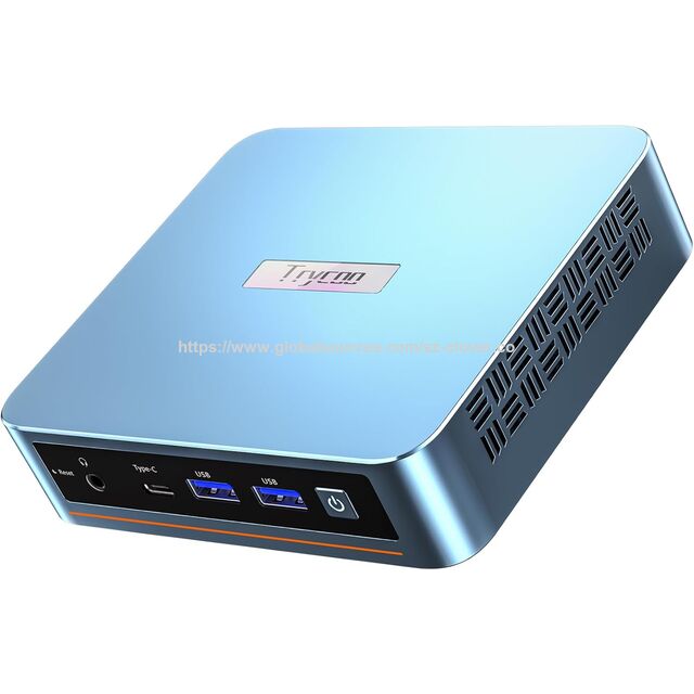 Mini PC N100 Generasi ke-12, Prosesor WI-6 Alder Lake, 16GB DDR4 512GB SSD, Triple Display 4K, LAN 1000Mbps, WiFi Ganda