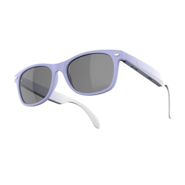 G10-F Purple Gradient Smart Sunglasses Touch Control Magnetic Charging IPX-4 Waterproof Music Player Phone Call AI Assistant OEM