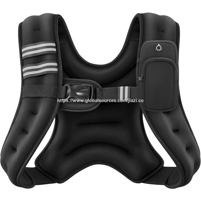 Gilet lesté avec multiples options de poids et bandes réfléchissantes, idéal pour le fitness, l'entraînement de force, la course à pied et le modelage corporel for sale at factory direct price