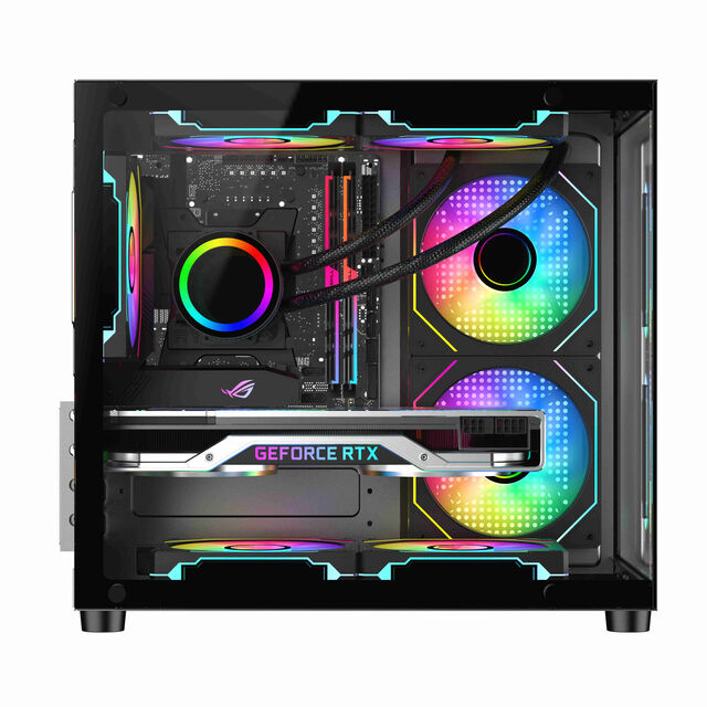 هيكل كمبيوتر ألعاب صغير بتصميم برج Micro-ATX/ITX مع فلاتر غبار وجودة بناء فاخرة