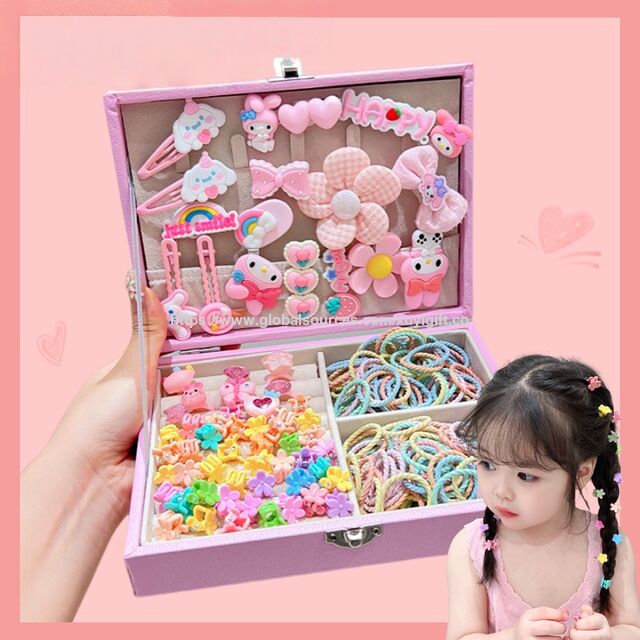 Exquisites Prinzessinnen-Haarspangen-Schmuckkästchen für Kindergeburtstage - Haarschmuck-Geschenkset für kleine Mädchen for sale at factory direct price