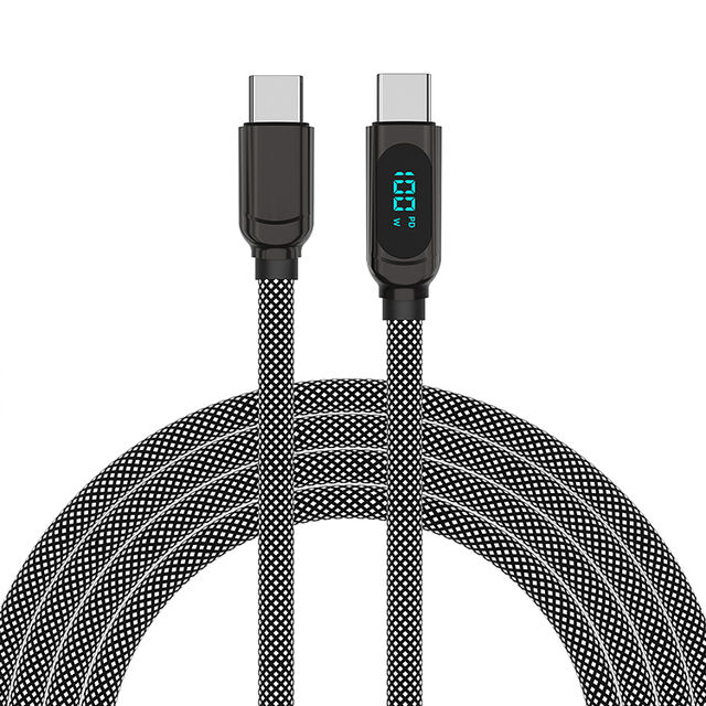 Cable USB C a USB C de 100W con Pantalla LED, Compatible con Carga Rápida PD de 66W/100W, Cargador para Teléfono 15, MacBook Pro, Samsung for sale at factory direct price
