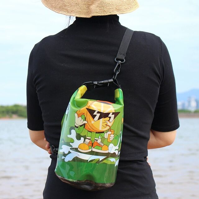 Wasserdichte Eimer Tasche zum Schwimmen, Strandrucksack mit großer Kapazität und Cartoon-Design, dicke PVC-Tasche für Outdoor-Reisen, wasserdichte Aufbewahrungstasche for sale at factory direct price