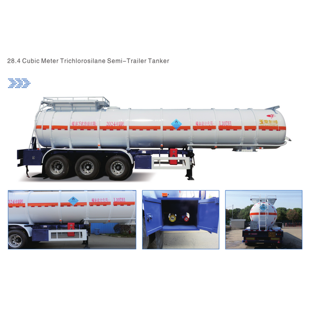 Fabrikpreis 28,4 CBM Sattelauflieger Tankwagen für moderne Elektronik, neue Energie & chemische Rohstofftransporte