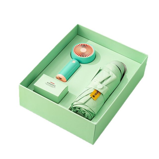 Set de Regalo Creativo Mini Ventilador y Paraguas - Paquete de Regalo Corporativo Práctico para Clientes y Empleados for sale at factory direct price