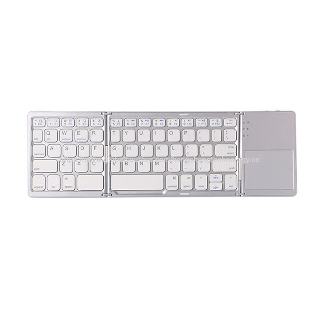 Tragbare Vollformat Faltbare Bluetooth-Tastatur mit großem Touchpad, Kompaktes Kabelloses Design für Mobile Workstations