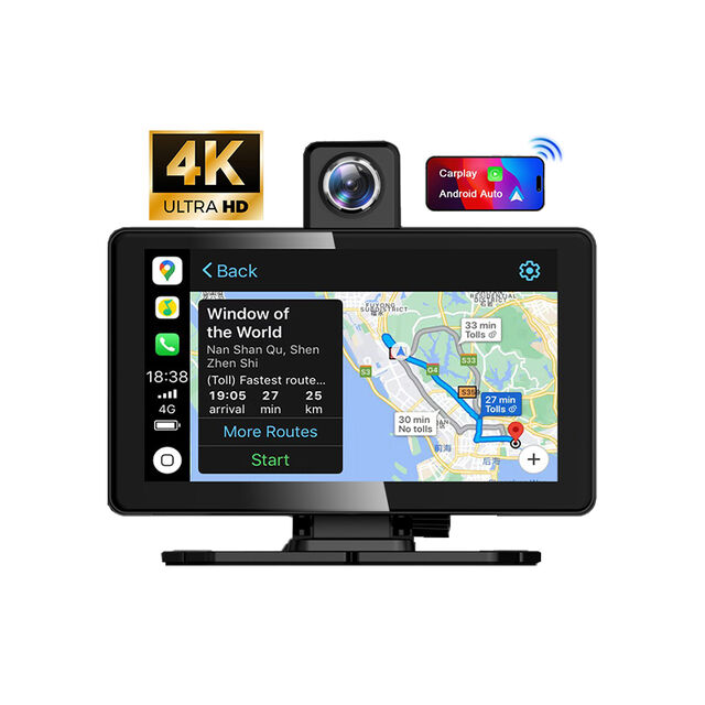 Pantalla Frontal 4K con Carplay, Vista Trasera 1080P, Doble Pantalla, Reproductor Multimedia Inalámbrico Carplay Android Auto, Pantalla Táctil HD, Enlace Espejo for sale at factory direct price
