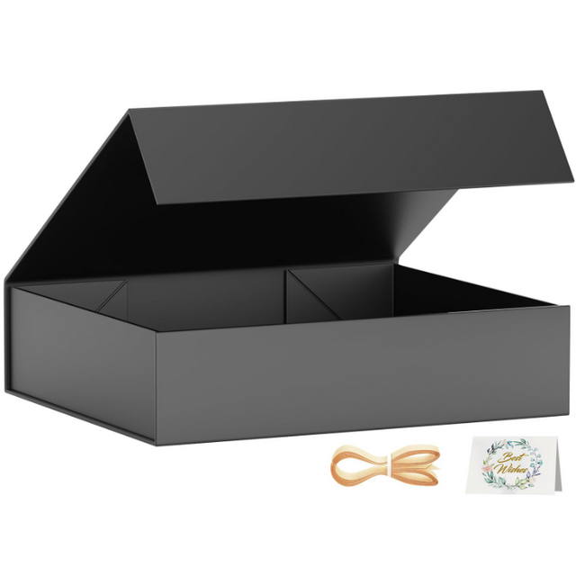 Caja de regalo plegable con asa, tapa abatible magnética, diseño plegable, personalizable con logo