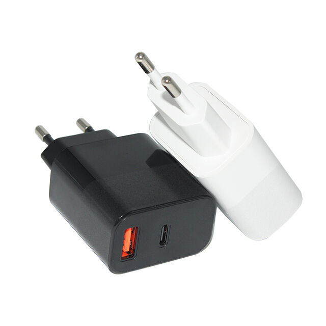 Carregador de Telefone Multi-Portas 25W Carga Rápida Carregador de Viagem Universal Portátil PD20W USB+Tipo-C Carga Rápida